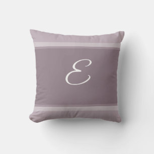 Initial E Letter Elegant Monogram Hand Text Modern Throw Pillow