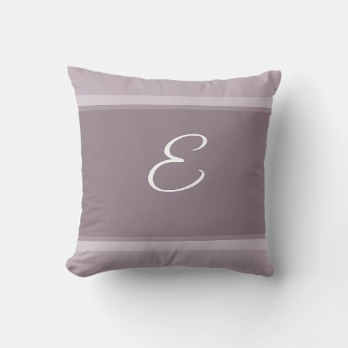 Initial E Letter Elegant Monogram Hand Text Modern Throw Pillow