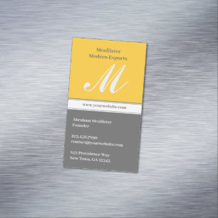 Initial Emblem Business Card Magnet