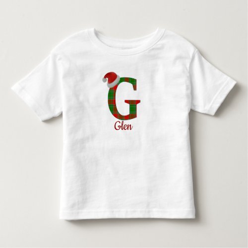 Initial G Christmas Shirt with Personalized Name