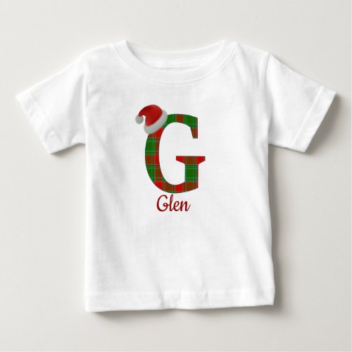 Initial G Christmas Shirt with Personalized Name