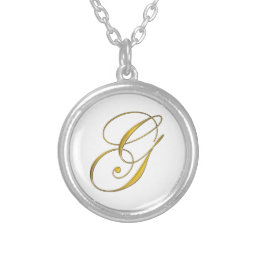 Initial G Gold Monogram Necklace