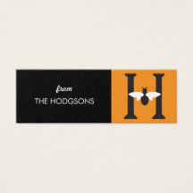 Initial H Bee Happy Skinny Custom Gift Tags