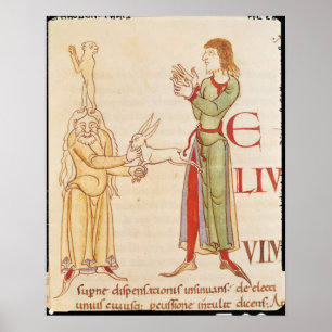 Initial 'H' in the form of two conjurors Poster