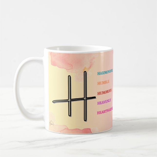 Initial "H" Mug (11oz) (Left)