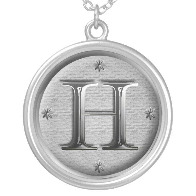 initial H necklace (Front)
