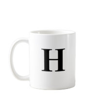 Initial H & Personalized Name Coffee Mug