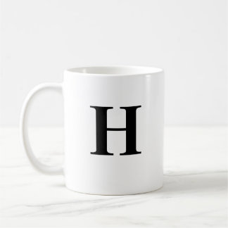 Initial H & Personalized Name Coffee Mug