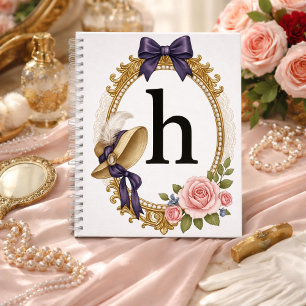 Initial H Personalized Teacher Gift Regency Notebook