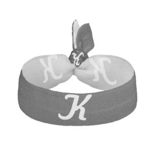 Initial Hair Tie (Black & White)