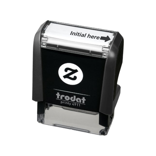 Initial here with Arrow Business Self-inking Stamp (Product)