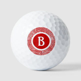 Initial in Red Golf Balls