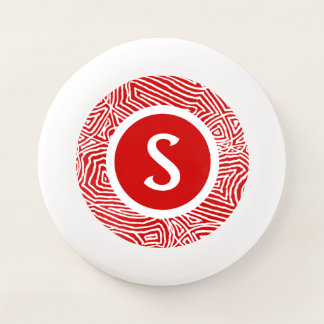 Initial in Red Wham-O Frisbee