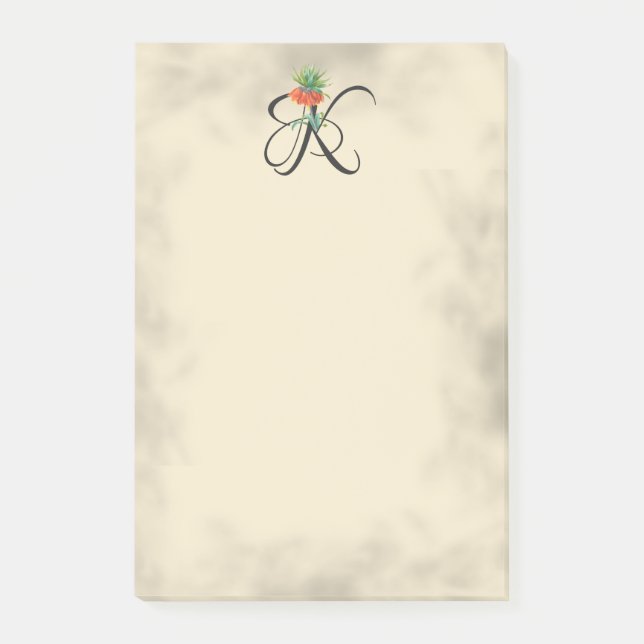 Initial K, Vintage Kaiser's Crown Post-it Notes (Front)