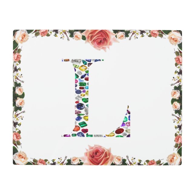Initial L Metal Print (Front)