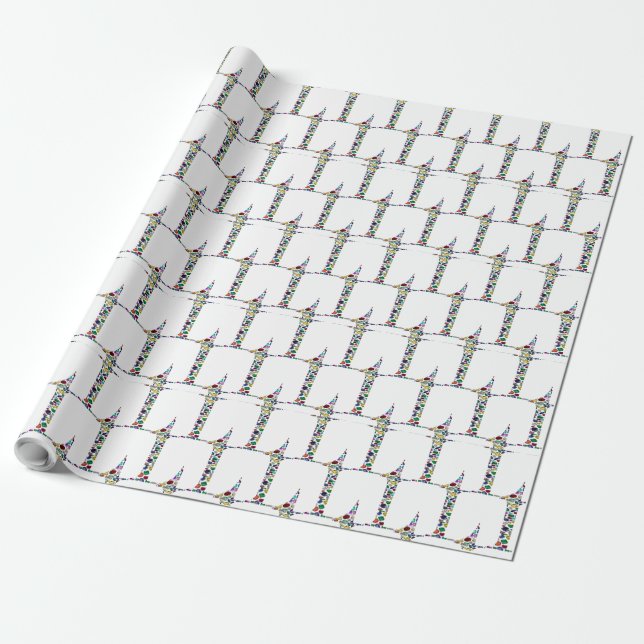 Initial L Wrapping Paper (Unrolled)