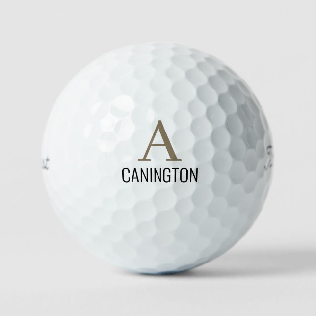 Initial & Last Name II Titleist Pro V1 Golf Balls (Front)