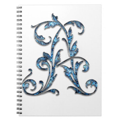 Initial letter A alphabet design gifts Notebook