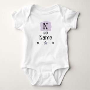 Initial Letter [A-Z] is for [Personalized Name] Baby Bodysuit
