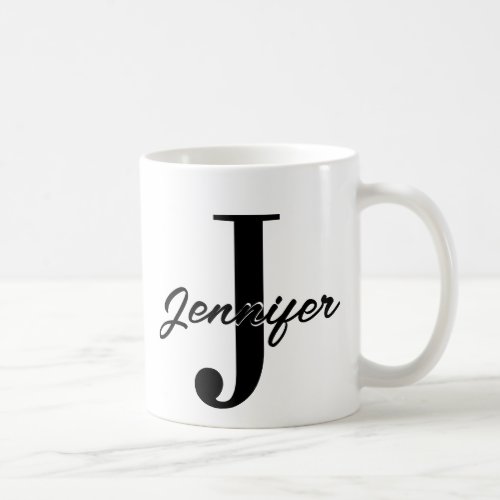 Initial Letter and Name Custom Coffee Mug