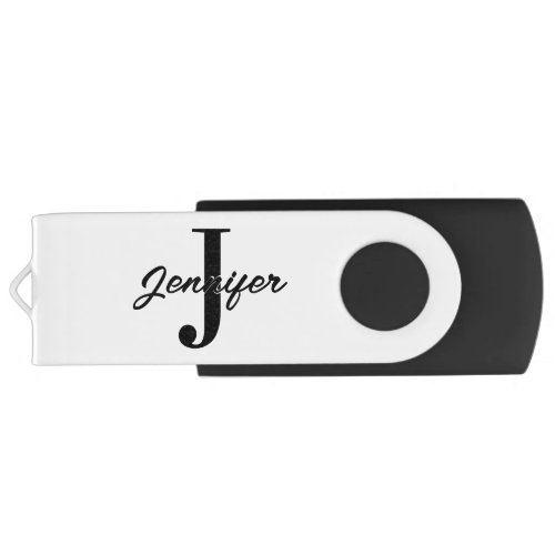Initial Letter and Name Custom Flash Drive
