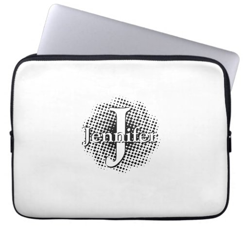 Initial Letter and Name Custom Laptop Sleeve