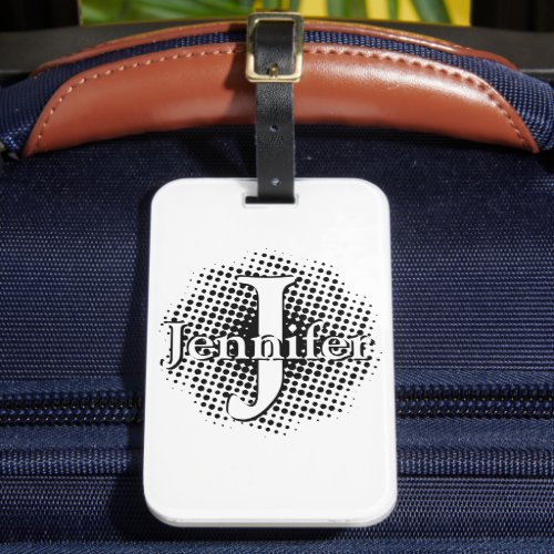Initial Letter and Name Custom Luggage Tag
