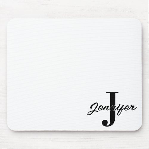 Initial Letter and Name Custom Mouse Pad