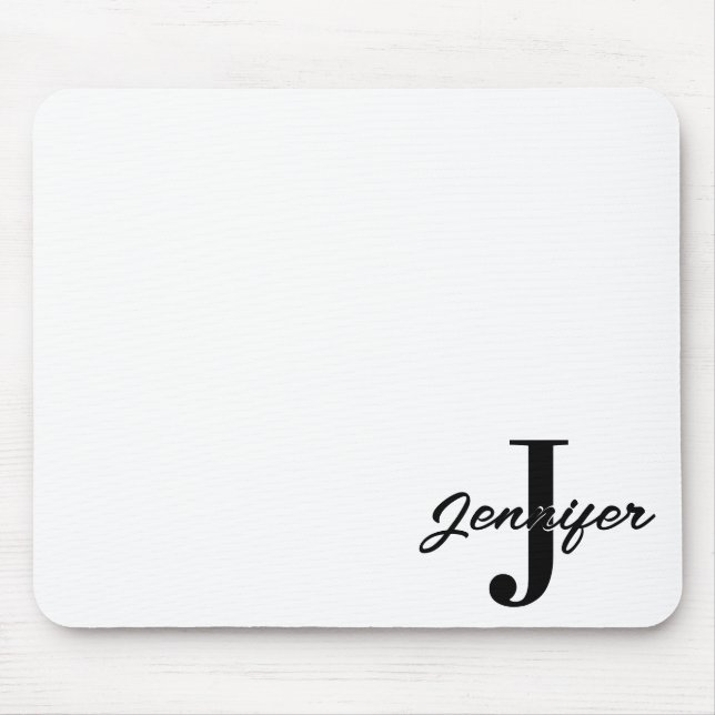 Initial Letter and Name Custom Mouse Pad (Front)