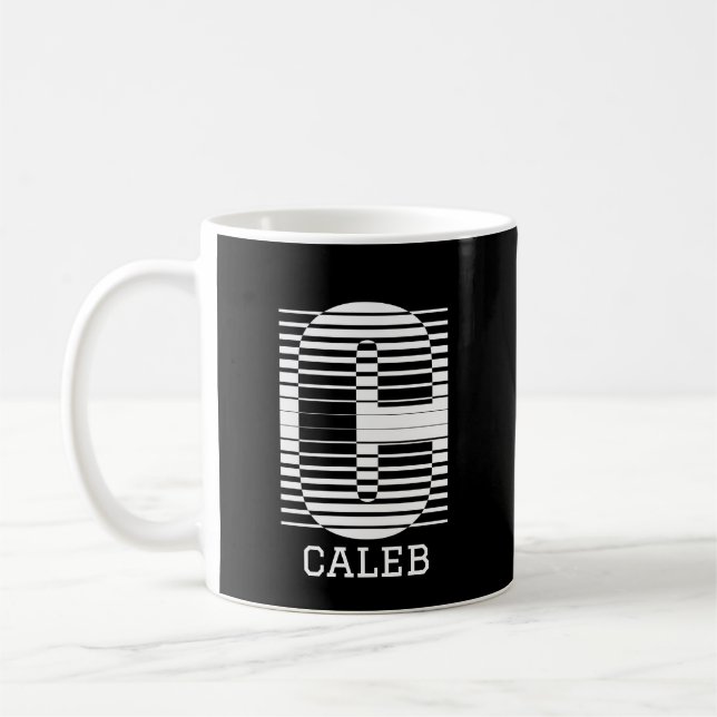 INITIAL LETTER C - ALPHABET NAME C COFFEE MUG (Left)