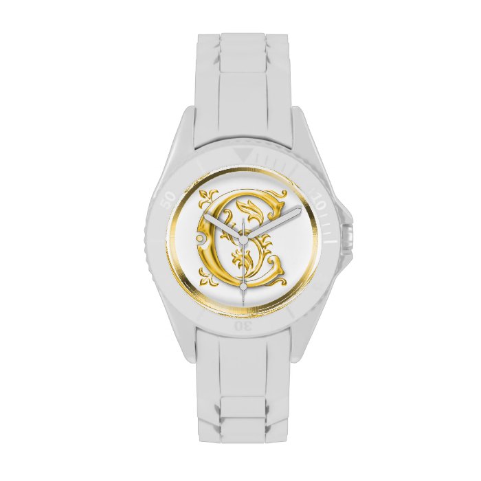 Initial Letter C Stylish Girly Designer Wristwatch