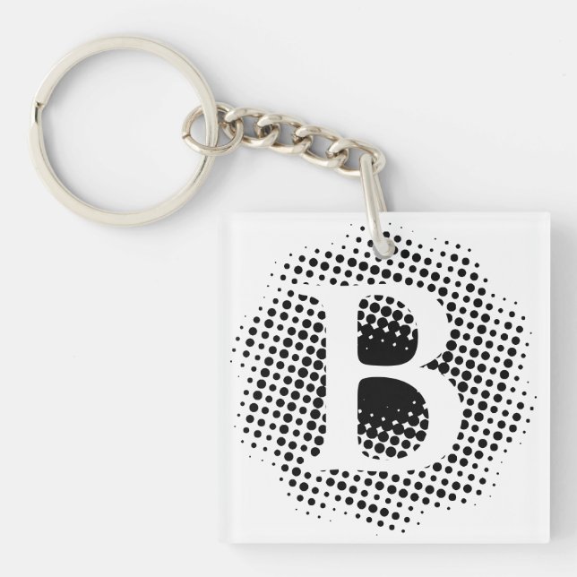 Initial Letter Custom Keychain (Front)