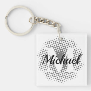 Initial Letter Custom Name Classic Keychain