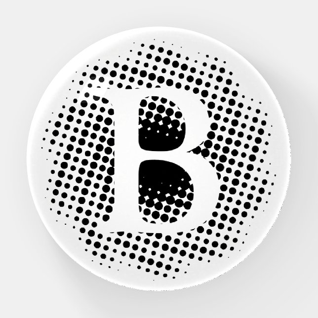 Initial Letter Custom Paperweight (Front)