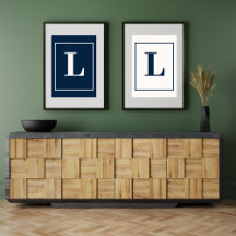 Initial Letter | Gray Monogram Modern Stylis