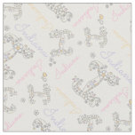 Initial letter I custom Indiana name fabric