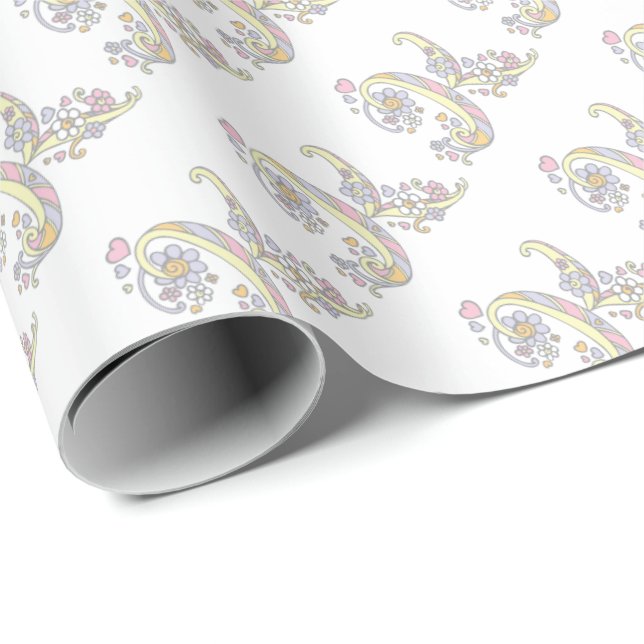 Initial letter K monogram personalized wrap Wrapping Paper (Roll Corner)