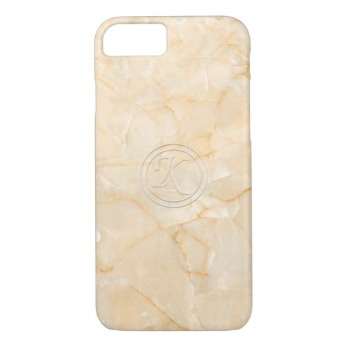 Initial Letter K With Marble Print Effect iPhone 87 Case