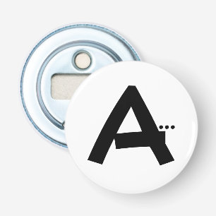 Initial Letter Monogram Button Bottle Opener