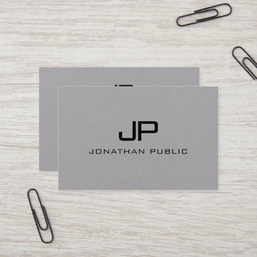 Initial Letter Monogram Elegant Modern Template Business Card