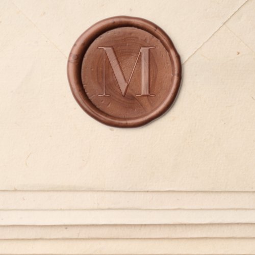 Initial Letter Monogram Modern Minimal Elegant Wax Seal Sticker