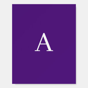Initial Letter Monogram Modern Style Purple Blue Foam Board