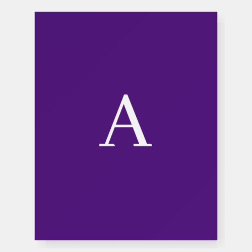 Initial Letter Monogram Modern Style Purple Blue Foam Board