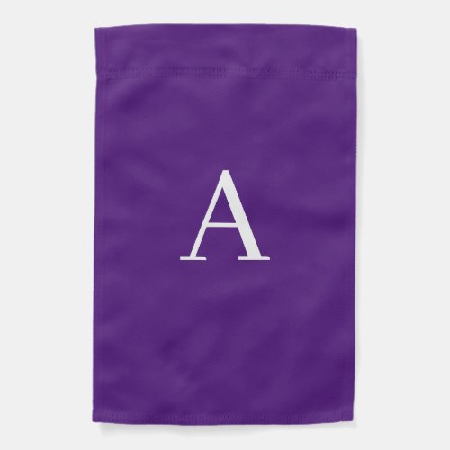 Initial Letter Monogram Modern Style Purple Blue Garden Flag