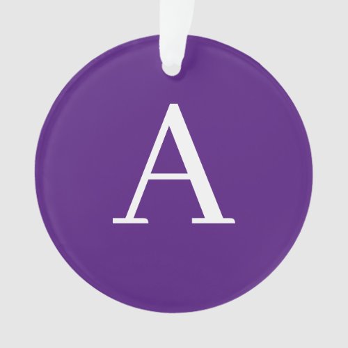 Initial Letter Monogram Modern Style Purple  Blue Ornament