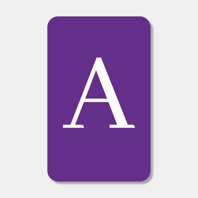Initial Letter Monogram Modern Style Purple Matchboxes (Front)