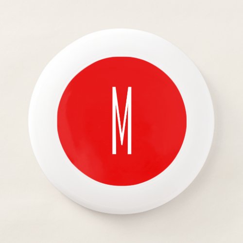 Initial Letter Monogram Modern Style Red White Wham_O Frisbee