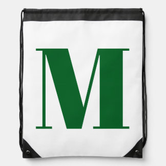 Initial Letter | Monogram Modern Stylish Cool Drawstring Bag