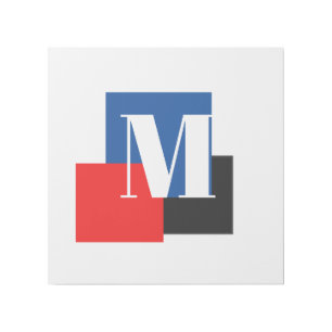 Initial Letter Monogram Modern Stylish Gallery Wrap