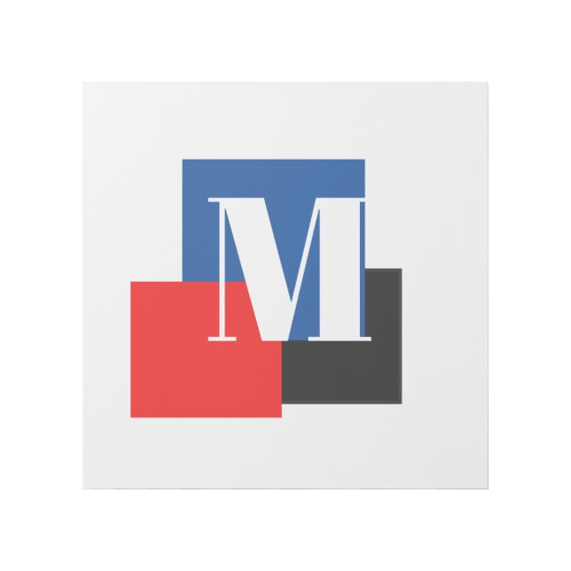 Initial Letter Monogram Modern Stylish Gallery Wrap (Front)